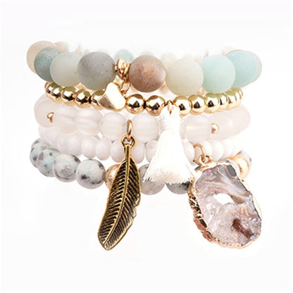 Stone bead bracelet
