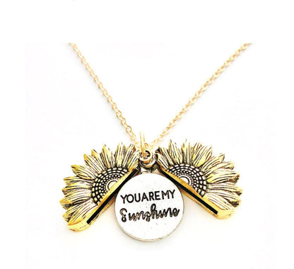 Sunflower Lettering Necklace