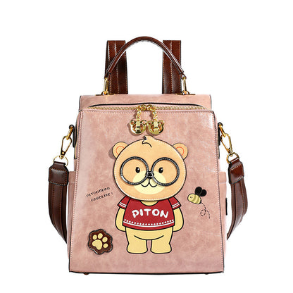 Cartoon Bear Large Capacity Slingbackpack