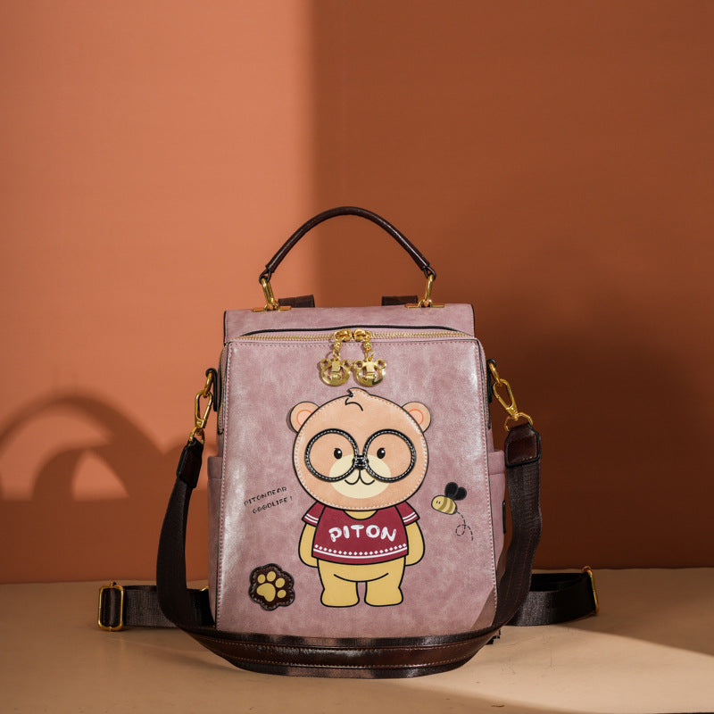 Cartoon Bear Large Capacity Slingbackpack