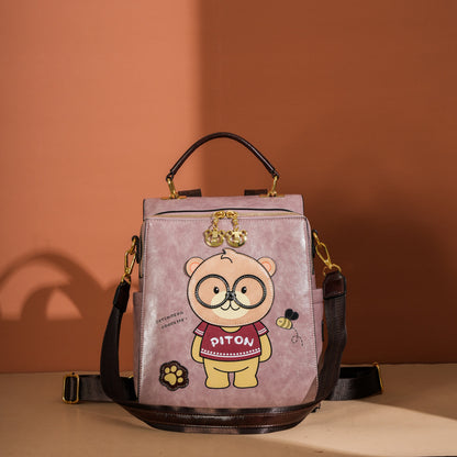 Cartoon Bear Large Capacity Slingbackpack