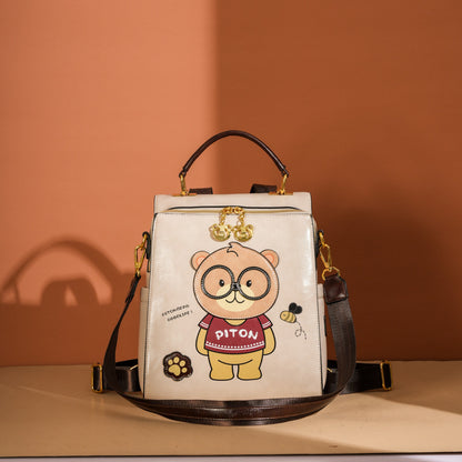 Cartoon Bear Large Capacity Slingbackpack