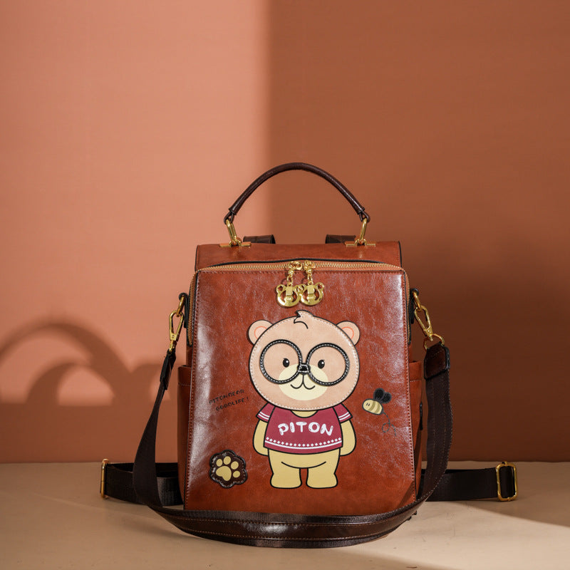 Cartoon Bear Large Capacity Slingbackpack