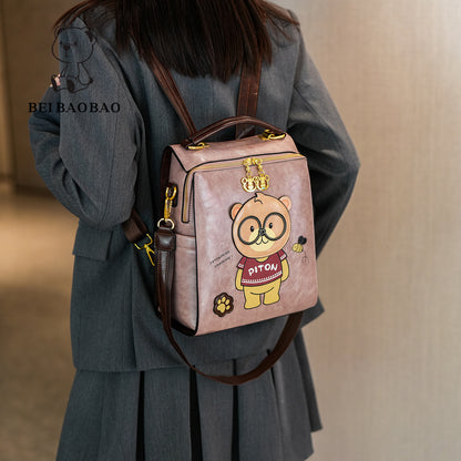 Cartoon Bear Large Capacity Slingbackpack