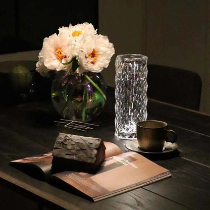 Crystal Diamond Table Lamp, Dimmable, Touch Control, USB Rechargeable LED Night Light 16 Color Changing Decoration Lamp