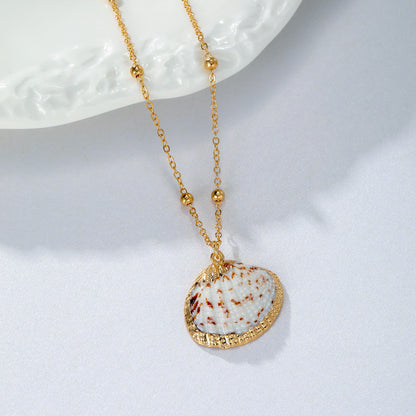 Conch Alloy Pendant Necklace For Women