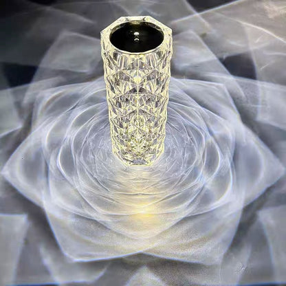 Crystal Diamond Table Lamp, Dimmable, Touch Control, USB Rechargeable LED Night Light 16 Color Changing Decoration Lamp