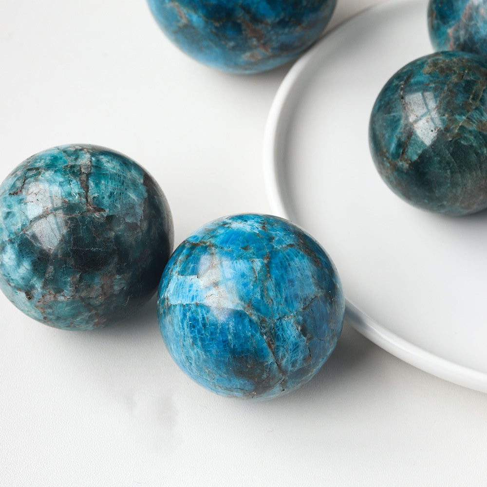 Blue Apatite Crystal Ball