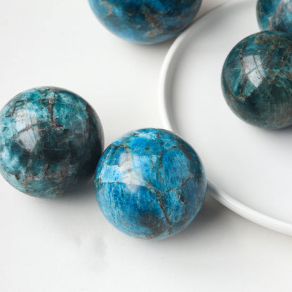 Blue Apatite Crystal Ball