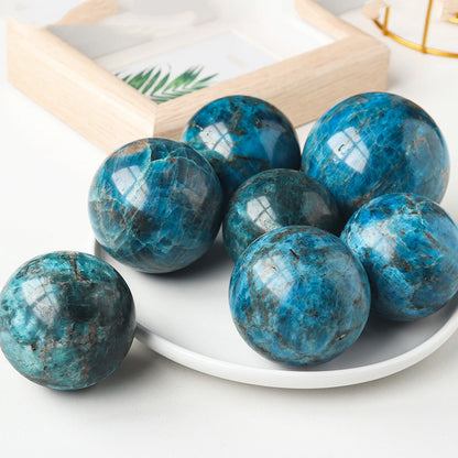 Blue Apatite Crystal Ball